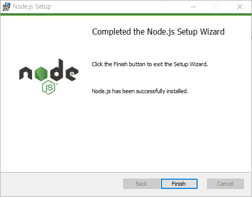 Node.js setup-finish